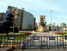 Taksim miting alanına döndü